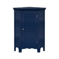 thumbnail image 4 of Teamson Home Glancy Freestanding Corner Floor Cabinet with Faux Louvered Door, Navy, 4 of 6