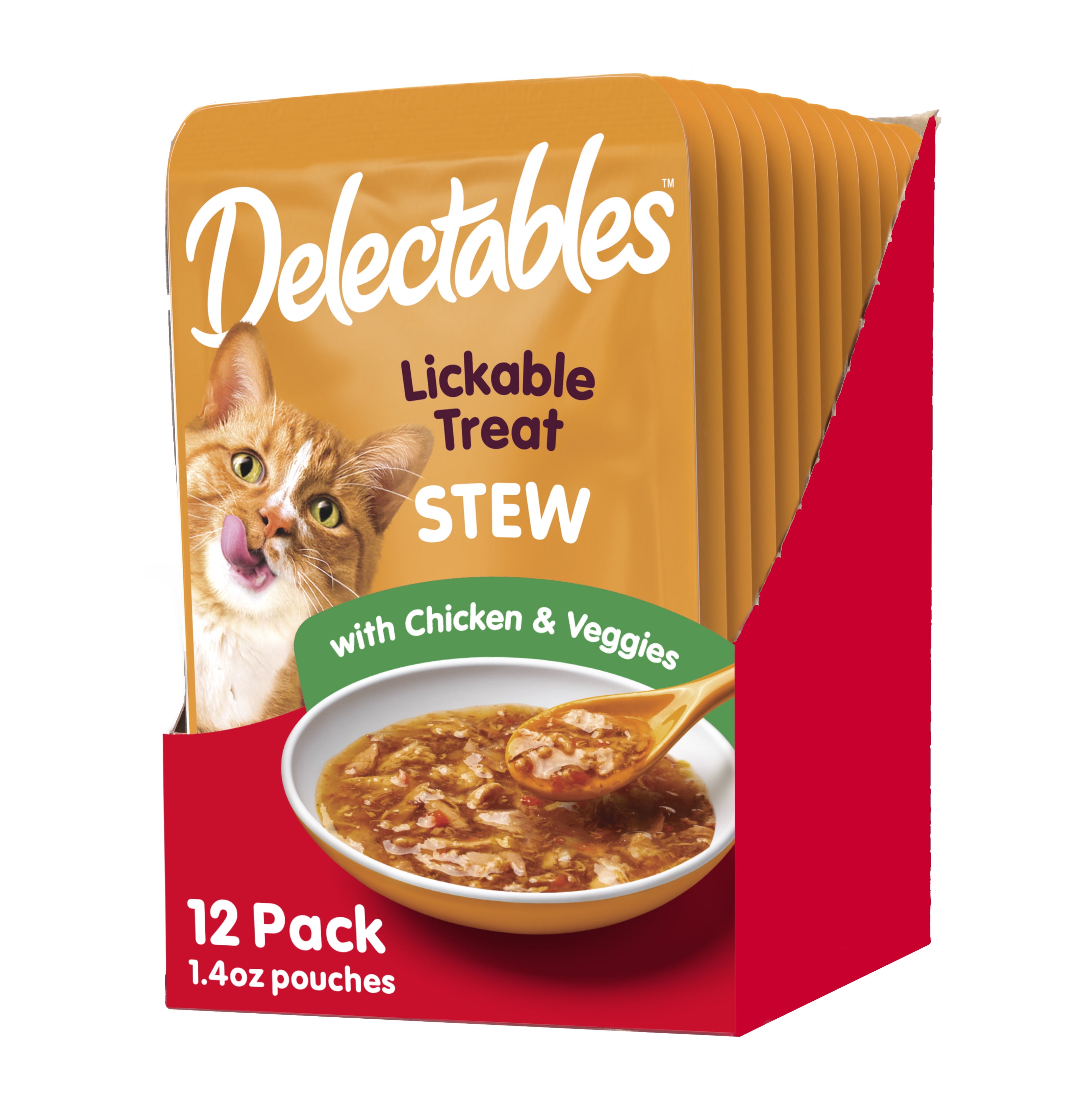 Hartz Delectables Stew Chicken & Veggies Lickable Wet Cat Treat, 1.4oz