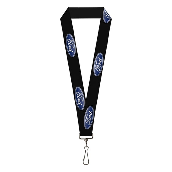 Ford Lanyard, Ford Oval Logo Repeat, Elastic