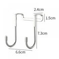 thumbnail image 4 of Over The Door Drawer Cabinet Hook,304 Stainless Steel Double S-Shaped Hook Holder Hanger Heavy Duty Free Punching Door Back Hanging Clothes Hook Organizer for Towel Cloth Bags Sundries(2/4/8 pcs ), 4 of 13