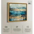 thumbnail image 2 of Mermaid Lagoon Canvas Colorful Abstract Wall Art by Art Remedy, Gold Frame, 30" x 30", 2 of 7