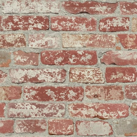 - RoomMates Stuccoed Dark Red Brick Peel and Stick Wallpaper