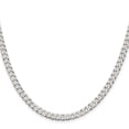 thumbnail image 2 of Auriga Fine Jewelry 925 Sterling Silver 5 mm Beveled Curb Chain Necklace for Women 26", 2 of 6