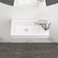 thumbnail image 3 of White Ceramic Bathroom Sink - Wall Mounted, 14.65x7.46 Inch, Stain , Rectangular, Faucet Hole Given Mount White, Supplied, 3 of 6