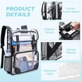thumbnail image 2 of DAKIMOE Clear Backpack for School Stadium Bookbag Transparent Book Bag Large 17'', 2 of 6