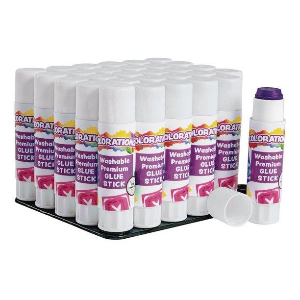 Colorations Premium Purple Glue Sticks, Set of 30, Stick 0.32 ounces