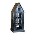 thumbnail image 1 of Soporte de velas de la casa Candilla Stand de hierro rústico Ornament Linterna de luz de té para Mantel Mesa Decoración del hogar Negro grande, 1 of 9