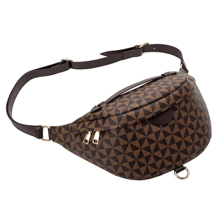 Cognac Leather Sling Bag/Fanny Pack/Bumbag - Monogram LV – Beauty
