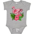 thumbnail image 3 of Inktastic Flamingo with Tropical Flowers Boys or Girls Baby Bodysuit, 3 of 5