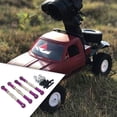 thumbnail image 2 of Bewildely Juego de varillas de enlace delanteras y traseras de coche RC de aleación de aluminio para WPL 1/16 C14, varilla de amarre ajustable Kits de construcción modelo púrpura, 2 of 6