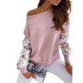 thumbnail image 1 of Guardurnaity Sudadera con capucha para mujer Perspectiva de encaje Top de manga larga Casual Cuello Sudadera suelta para niña, Negro, XL Prendas para la parte del cuerpo Rosado SG Guardurnaity AP003864-08, 1 of 6