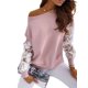 thumbnail image 3 of Jumpingount Sudadera con capucha para mujer Perspectiva de encaje Top de manga larga Casual Cuello Sudadera suelta para niña, Negro, XL Prendas para la parte del cuerpo Rosado METRO Jumpingount AP003864-06, 3 of 6