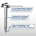 thumbnail image 4 of Tornillos de bolsillo Kreg SML-F125-500, zinc, 1,25 pulgadas, 7 roscas finas, 4 of 6