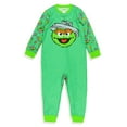 thumbnail image 5 of Sesame Street Pajamas Toddler Oscar The Grouch Fleece Zip Front Footless Sleeper, 5 of 7