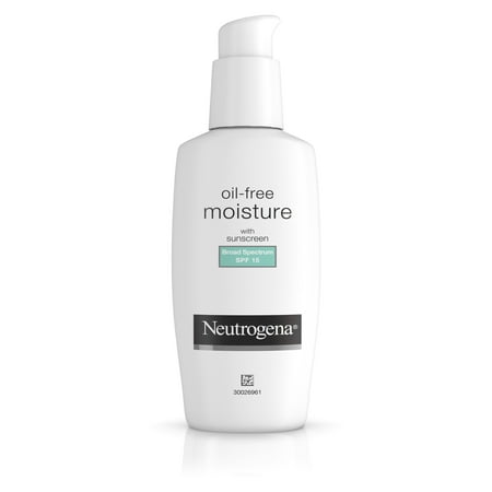 Neutrogena Oil Free Facial Moisturizer SPF 15 Sunscreen & Glycerin, 4 fl. (Best Moisturizer For Adult Acne)