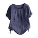 thumbnail image 4 of Fiudx Ofertas Flash Del Día Solo En Línea Camisa Holgada con Estampado de Flores de Manga Corta Informal de Verano para Mujer, 4 of 5