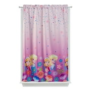 Disney Frozen Kids Lights Off Room Darkening Curtain Panel, 63" Length, Pink