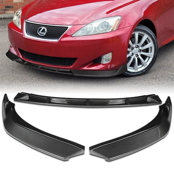 Stay Tuned Performance Front Bumper Spoiler Lip For 2006-2008 Lexus IS250 IS350 STP-Style Carbon Look