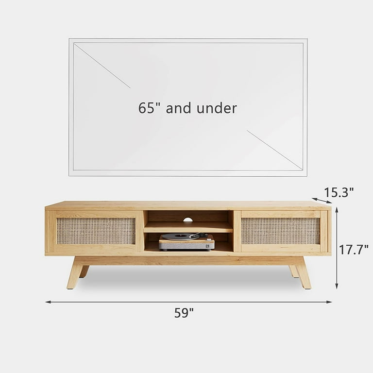 Low profile tv stand 2024 for 65 inch tv