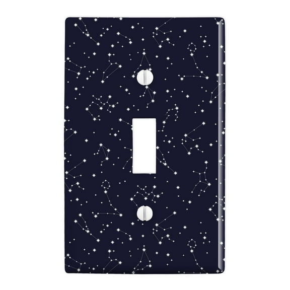 Stars and Zodiac Constellations Pattern Plastic Wall Decor Toggle Light Switch Plate Cover