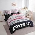 thumbnail image 3 of YST 7 Piece Bed in a Bag Full Size Comforter Set Football Bedding Set,American Football Reversible Design,Rugby Soft Microfiber Comforter with Sheet Set,All Season(Foxborough), 3 of 5
