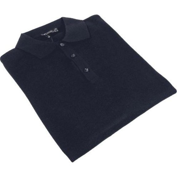 Mens PRINCELY Soft Merinos Wool Sweater Knits Lightweight Polo 1011-40 Navy Blue