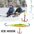 thumbnail image 4 of Yibooy 83mm/18g Fishing Lures Treble Hook Ice Fishing Lures Pesca Tackle (Green), 4 of 6