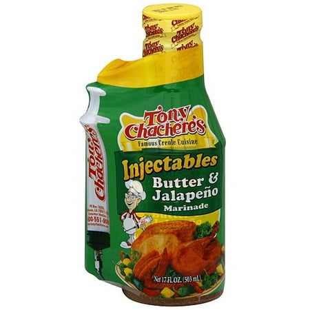 Butter Jalapeno - Tony Chachere's Famous Creole Cuisine Butter & Jalapeno Injectables Marinade, 16 oz (Pack of 6)
