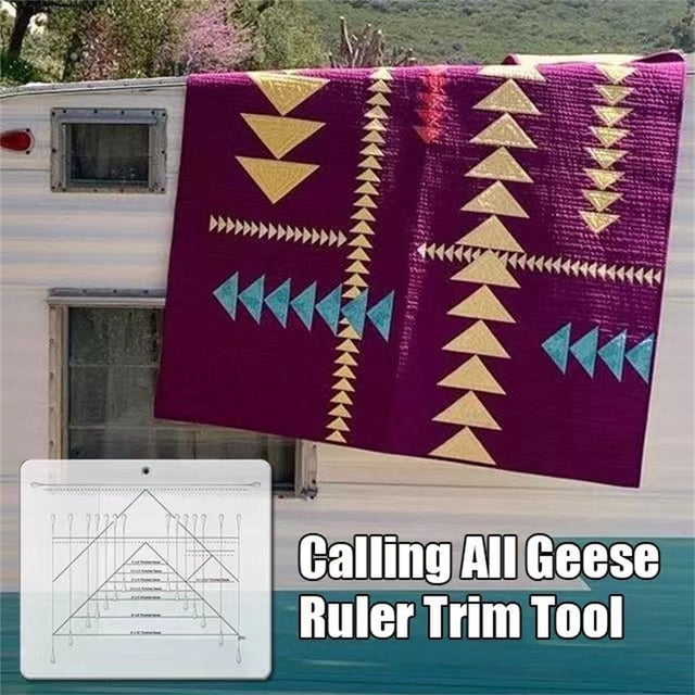 ZZwxWA Today Discount Flying Geese Trim Cutting Ruler Triangular Quilted Patchwork Ruler--1PC