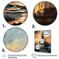 thumbnail image 3 of Designart "Resilient Rig Red Oil Rigs at Work III" Cityscapes Floater Framed Wall Art Living Room, 3 of 7