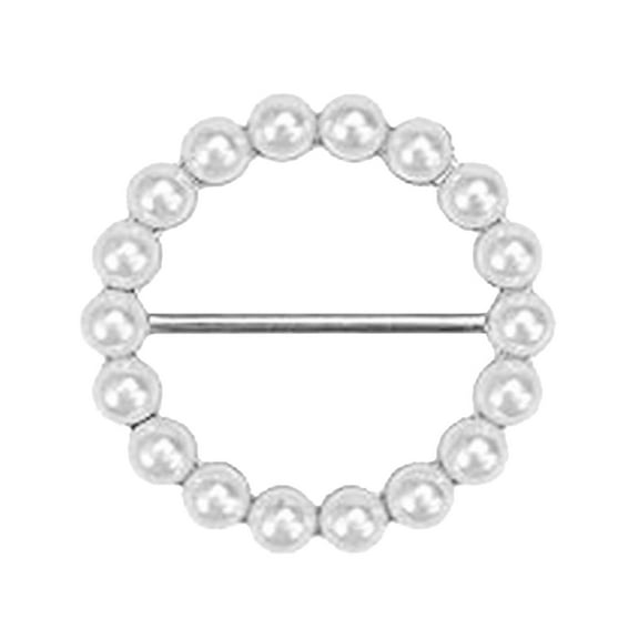 1Pc Scarf Ring Clip - T-shirt Ties Clips, Clothes Corner Knotted Button for Women, Durable Metal Round Circle Shirt Clip Buckle, Silk Scarf Ring Clip, Clothing Ring Wrap Holder,SL2