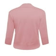 thumbnail image 5 of FOLUNSI Women's 3/4 Sleeve Cropped Cardigans Sweaters Jackets Open Front Short Shrugs for Dresses, 5 of 8