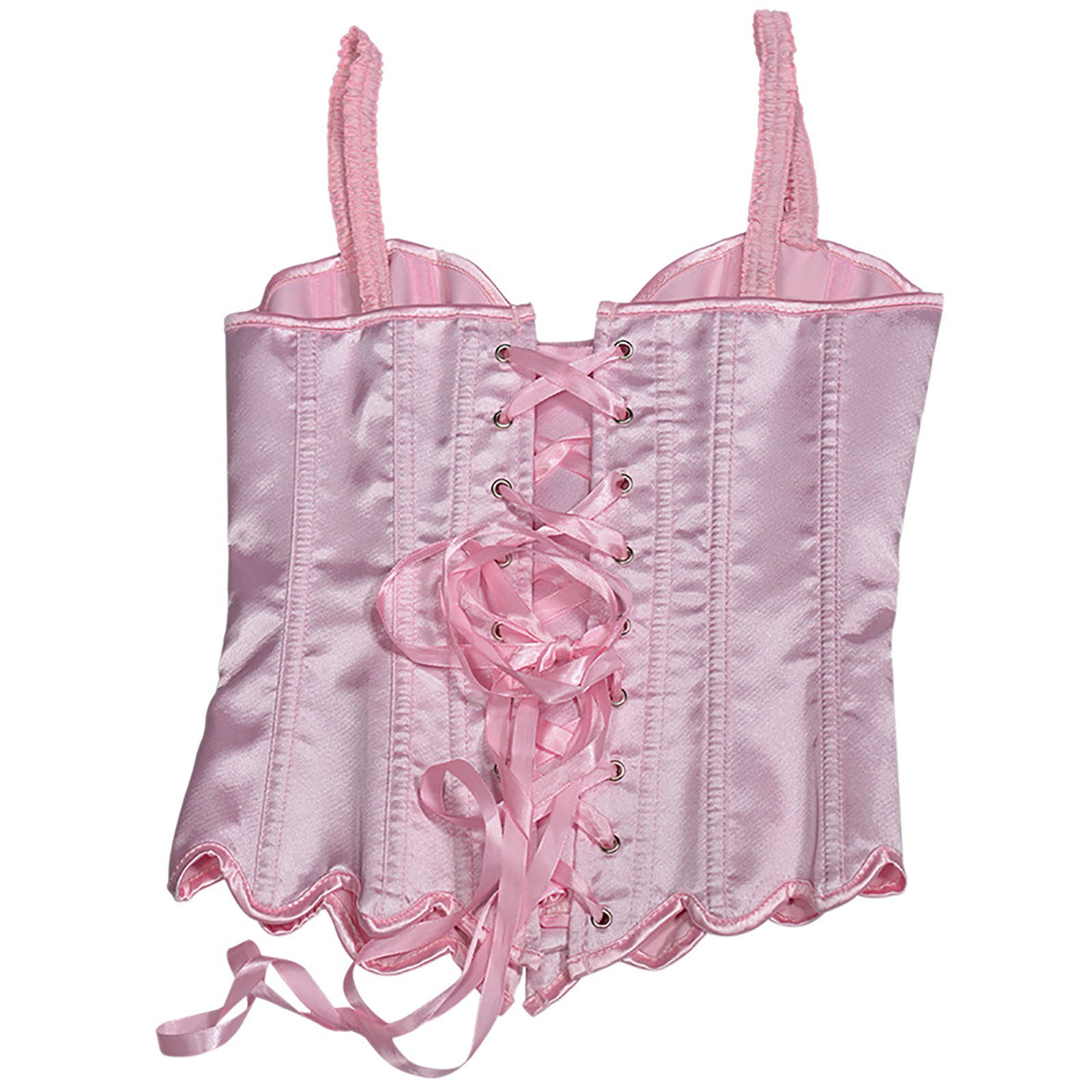 Floral Print Pink Denim Waist Trainer Corsets Overbust Sexy Corset Jea –  jetechband