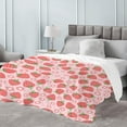 thumbnail image 4 of Yibo Strawberry Cartoon Blanket Flannel Soft and Comfortable Anti-static Bed Sofa Blanket, 4 of 7