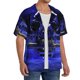 thumbnail image 2 of Fotbe Steel Skull Camisa Estampada de Manga Corta para Hombre, Casual de Verano, Estilo Playero, Sin Arrugas-Large, 2 of 5
