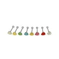 thumbnail image 4 of Surgical Steel Tongue Ring Barbell 14 Gauge 5/8" Epoxy Paved Gem Heart, 4 of 8