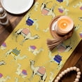thumbnail image 3 of Yellow Camels Table Runner 48 Inches, Modern Watercolor Cute Funny Animals Bed Runner Dresser Scarves Tabletop for Indoor Outdoor Parties/Ceremony/Banquet, 13" x 48", 3 of 8