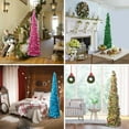 thumbnail image 2 of 5ft Collapsible Artificial Christmas Tree, Pop Up Yellow Tinsel Coastal Christmas Tree for Holiday Carnival Party Home Office Fireplace Decorations, 2 of 2
