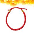 thumbnail image 4 of 12 pulseras de hilo rojo hechas a mano para mujer, con dijes trenzados, ajustables, para parejas (rojas), 4 of 5