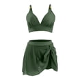 thumbnail image 5 of HAIJIE Women's Bikini Set Push Up Swimsuit Two Piece Adjustable Tum-My Control Floral Print Tankini Sets for Women Wife 2026 Summer Vacation Outfits Without Bikini Set (Green,XXL), 5 of 6