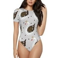 thumbnail image 1 of Fotbe Cute Swan Body de Mujer con Cuello Redondo y Mangas Cortas, Sin Mangas Ajustado, Suave, Cómodo y Básico-X-Large, 1 of 7