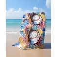 thumbnail image 4 of Baseball Sports, Beach Towels Oversized Super Absorbent, Minimalist Geometric Smear Art Lightweight Bath Towel Quick Dry Sets For Bathroom/Pool/Rv Camping/Beach Play/Gym Room/Picnic 30"x60", 4 of 8