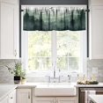 thumbnail image 6 of Forest Kitchen Valance Curtain, Watercolor Style Nature Woodland Green Forest Mountain Plant Pattern Window Treatment Rod Pocket Drapes for Bedroom Office Living Room Cafe Decor 54x18inch, 6 of 6