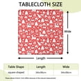 thumbnail image 2 of Red Christmas Deer and Gift Pattern Square Fitted Tablecloth with Elastic Edge,Square Table Cover,Washable Elastic Table Cover for Home Kitchen Party Decor 34"x34", 2 of 6