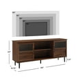 thumbnail image 6 of Walker Edison Split Panel Door TV Stand for TVs up to 64", Dark Walnut, 6 of 10