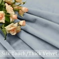 thumbnail image 6 of Hiasan Luxury Stone Blue Velvet Curtain with Tiebacks-Blackout Curtains for Bedroom/Living Room, Rod Pocket, 60" x 84", Set of 2, 6 of 8