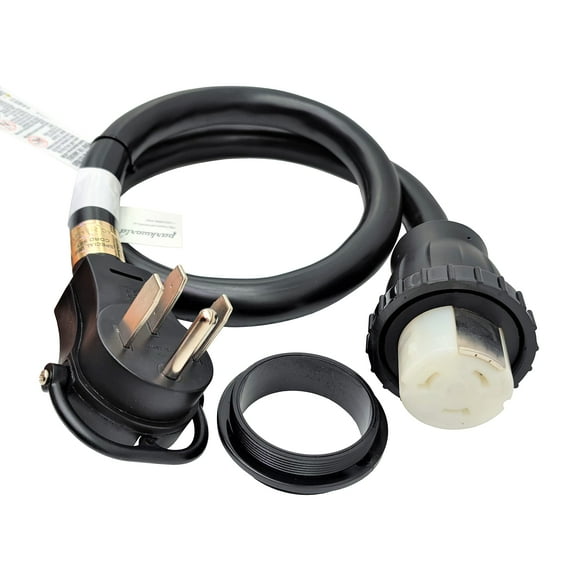 Parkworld 62435 6 Gauge 4 ft Black 1 Outlet Shore Power Extension Cord