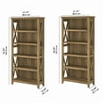 thumbnail image 5 of Bush Furniture Key West Tall 5 Shelf Bookcase, Set of 2, Reclaimed Pine, 5 of 6