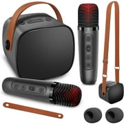 Mini Karaoke Machine with 2 Wireless Microphones for Kids Adults, DYTIMEEM Portable Bluetooth Speaker Set for Birthday Party Home KTV, Handheld Karaoke Toy Gift for Boys Girls 4, 5, 6, 7, 8+ Years Old