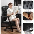 thumbnail image 3 of Homhum Executive High Back Office Desk Chair, Adjustable Seat, Black, 3 of 7